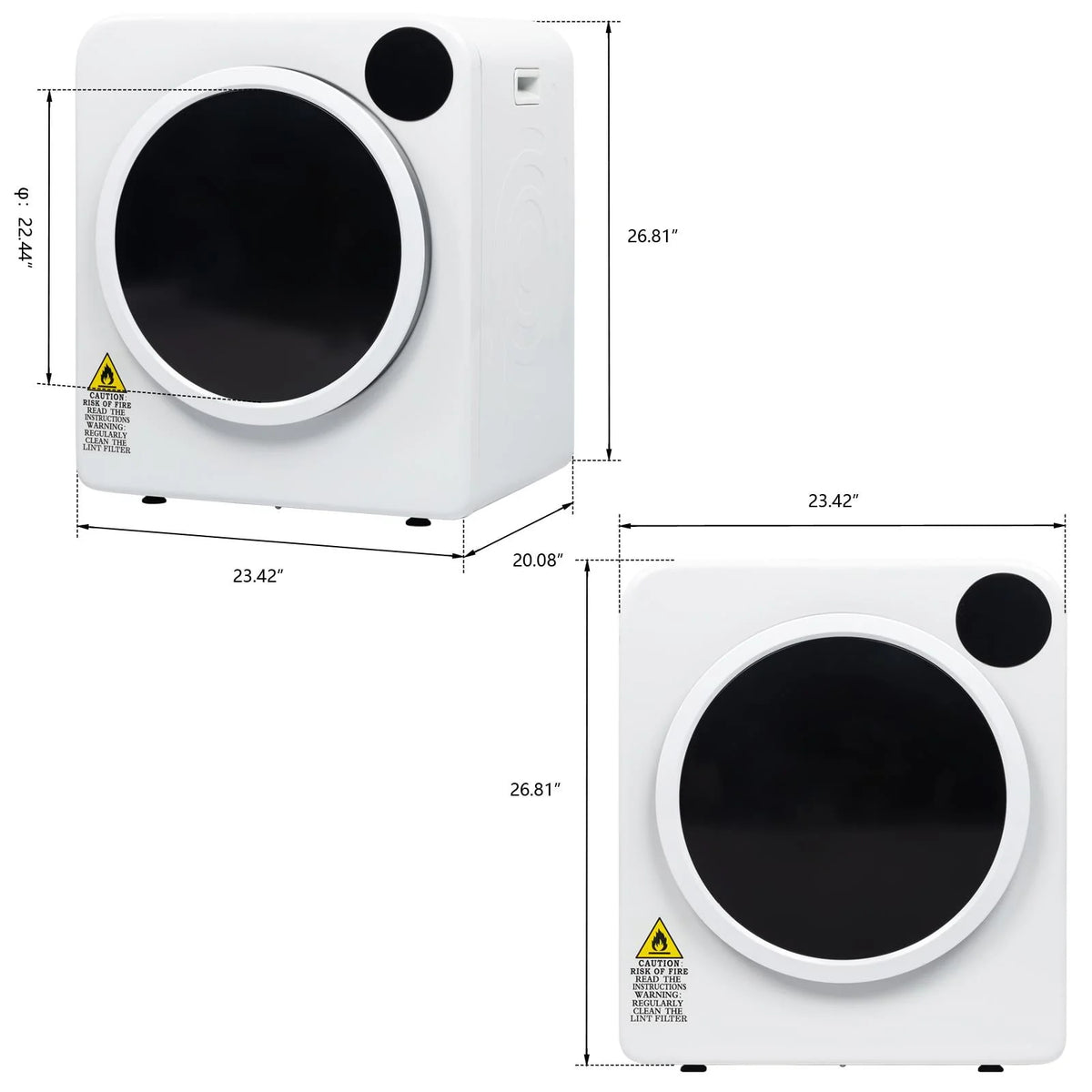 Electric Compact Laundry Clothes Dryer C2791