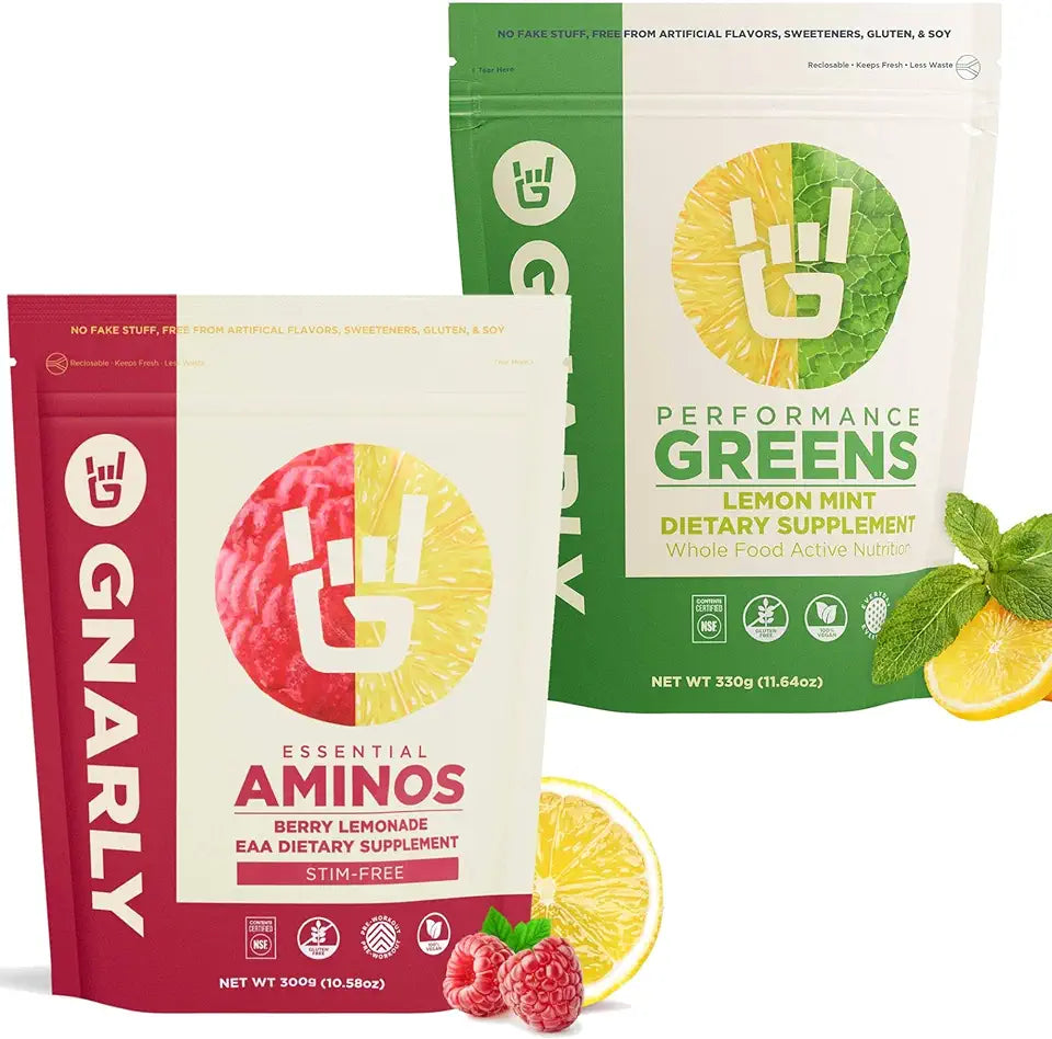 Berry Lemonade Caffeine Free 10.58oz Performance Greens Lemon Mint 11.64 oz V972