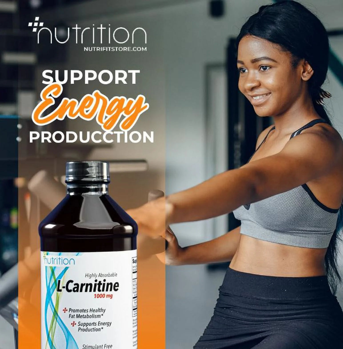 L-Carnitine 1000MG Vitamin B6 Citrus Flavor 16 Oz H432