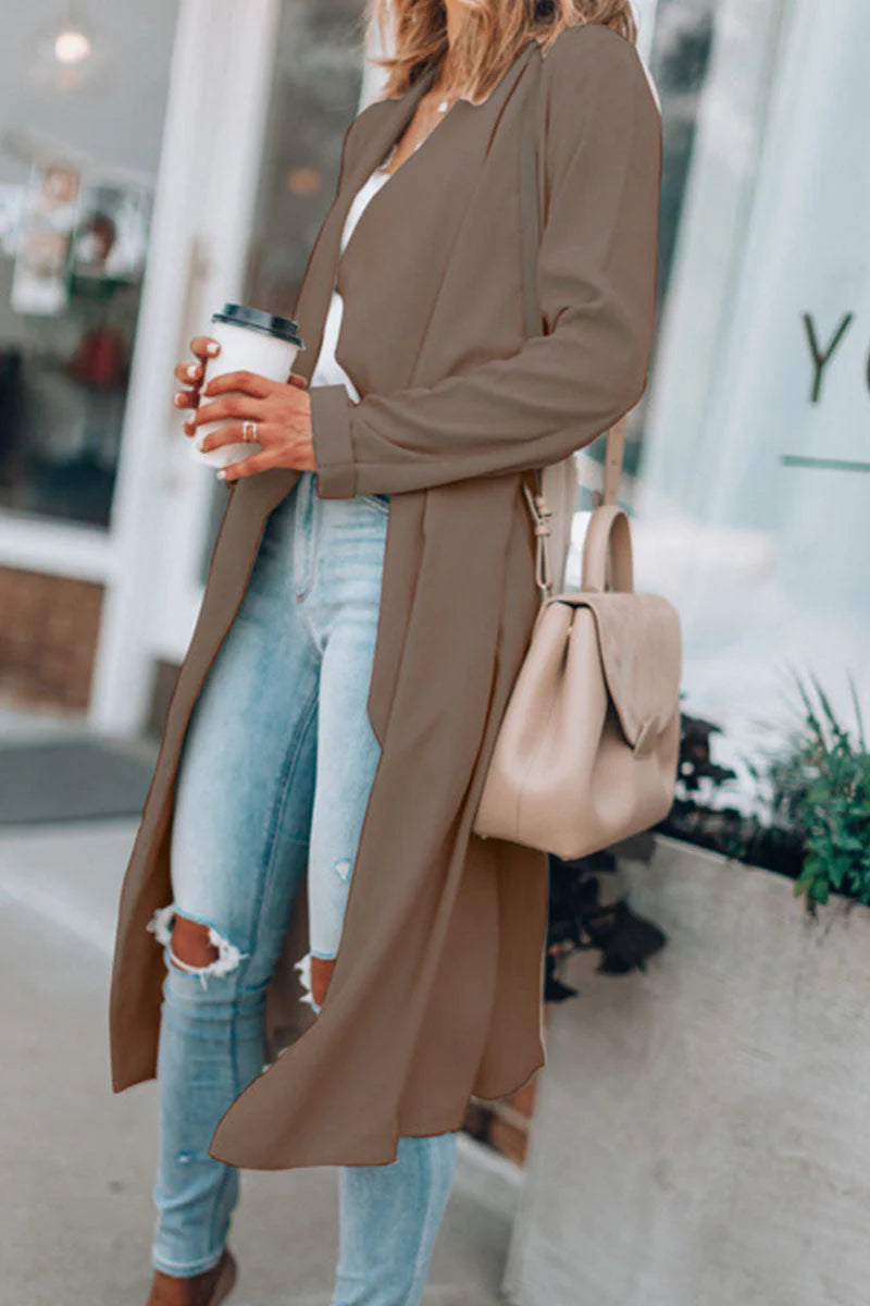 Casual Solid Outerwear U183