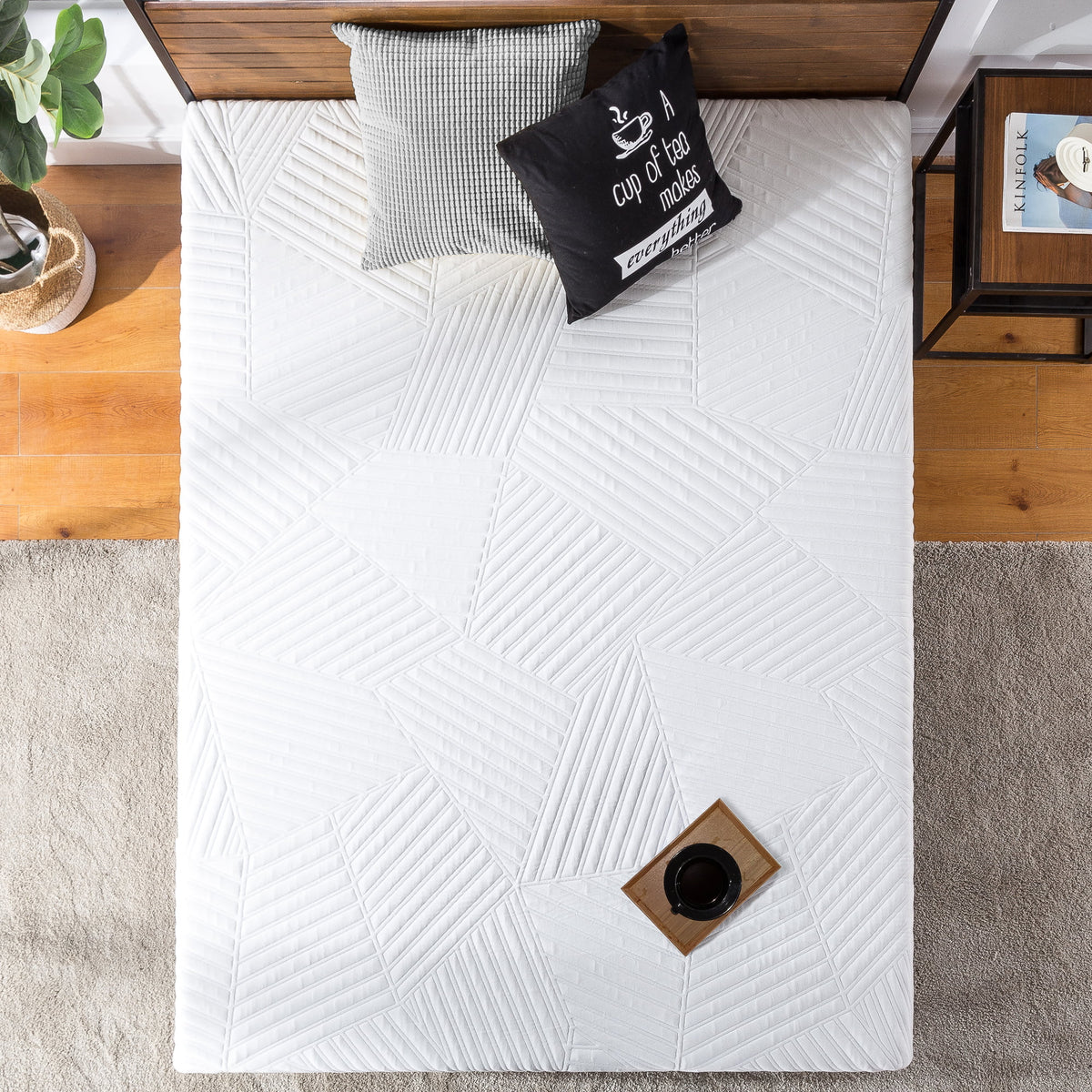 12" Copper Memory Foam Hybrid Mattress, Queen Y685175