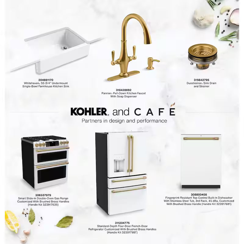 Brushed Brass Oven Handle Kit L731608
