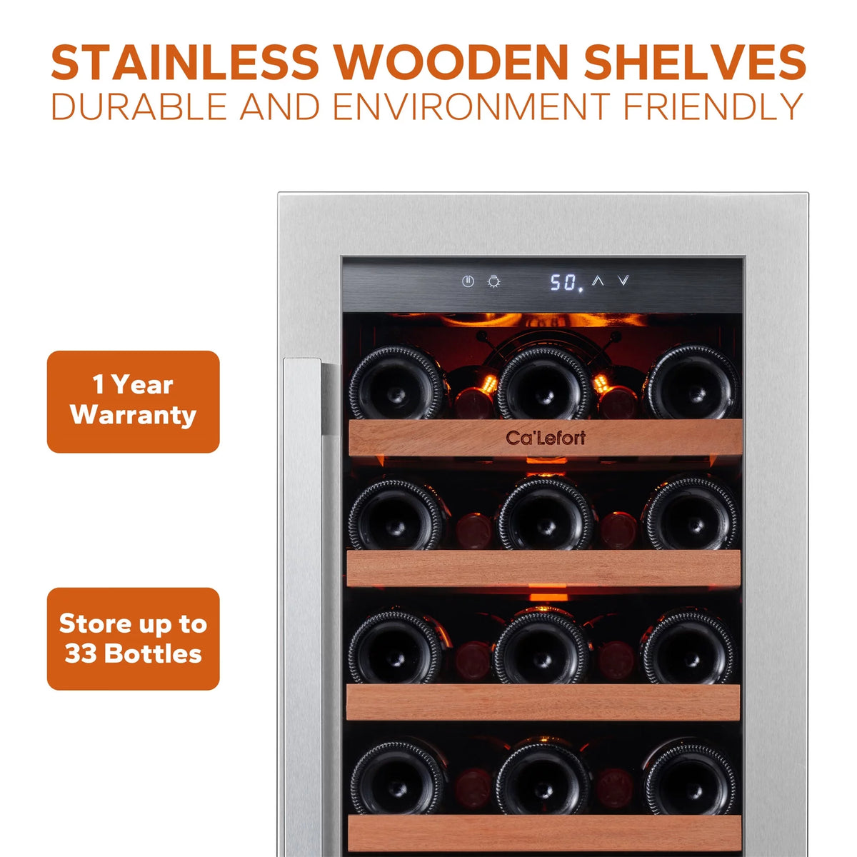 15 inch 33 Bottle Wine Cooler H7747