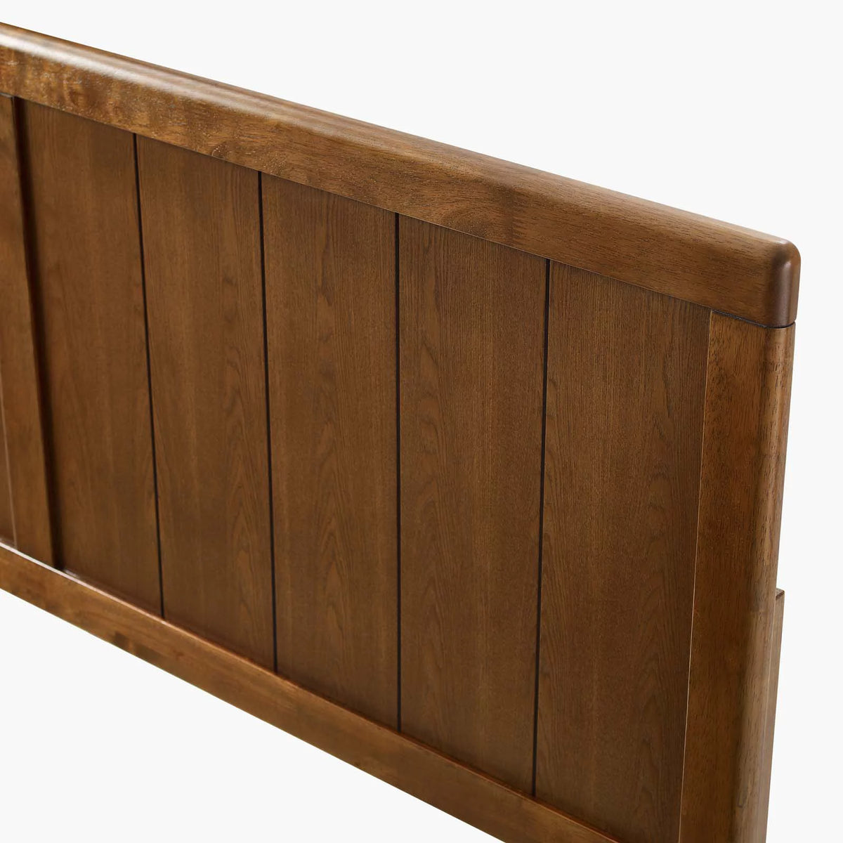 King Size Brown Walnut Wood Headboard D753452