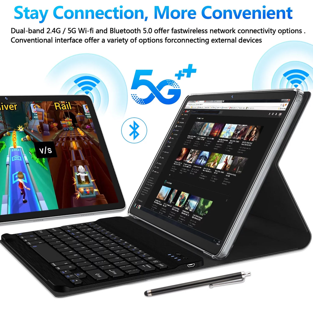 10.1 inch 128GB Android 12 Tablet with Keyboard K21596