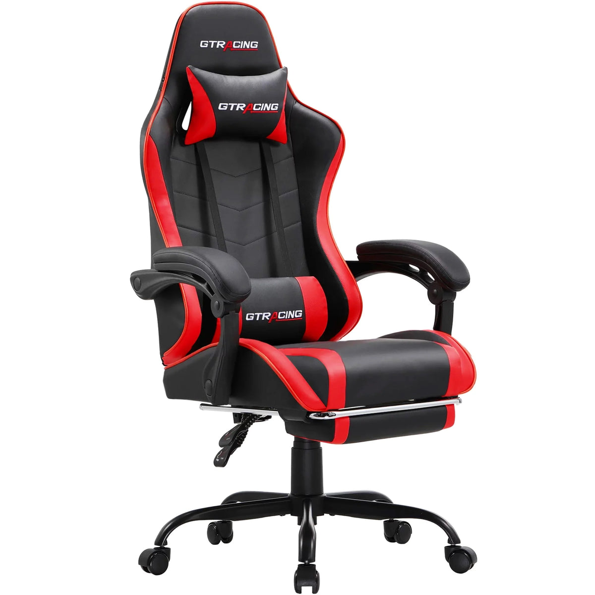 White Gaming Chair with Footrest N731380