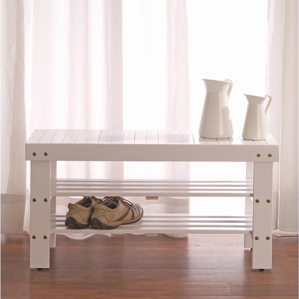 Solid Wood Storage Shoe Bench Y750