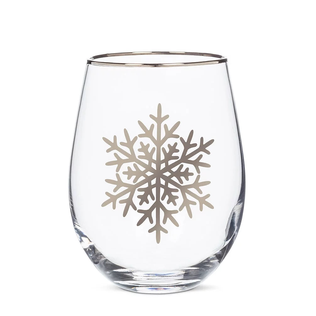 Snowflake Stemless Wine Glass O786781