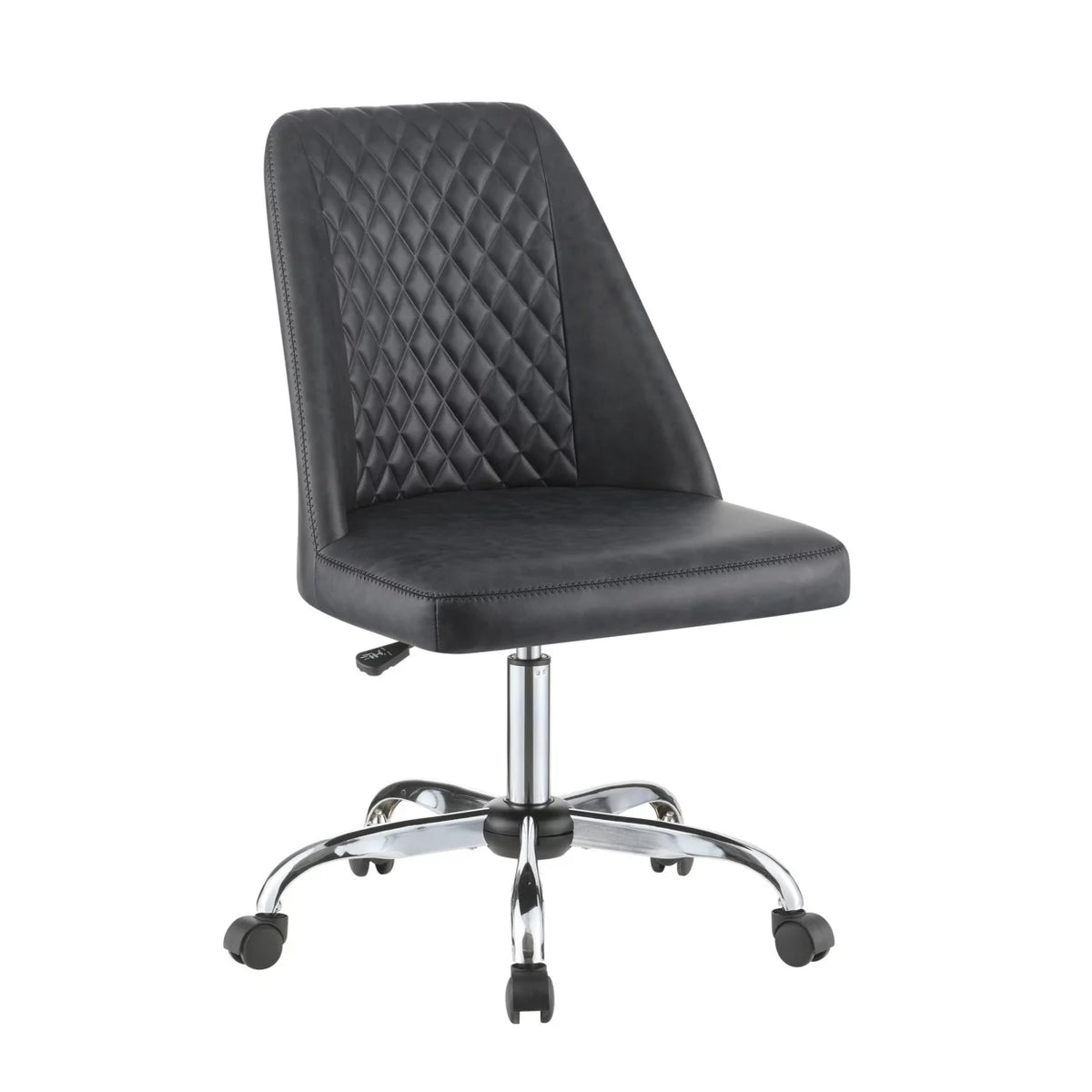 Gray Leatherette Office Chair with Star Base U3154
