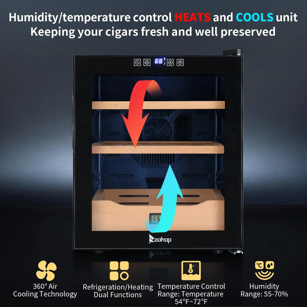 50L Cooling Heating Cigar Humidor 300 Counts H182