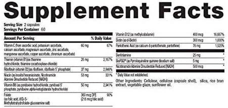 120 Vegetarian Capsules Coenzyme B-Complex W4361
