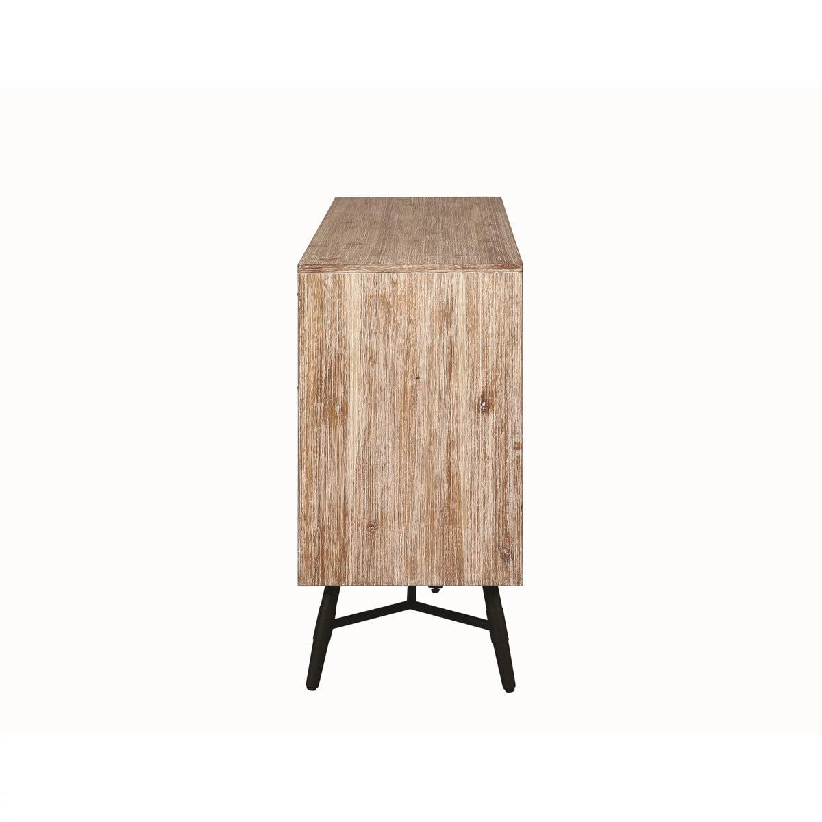 Brown and Black Six Drawer Wooden Dresser M423170