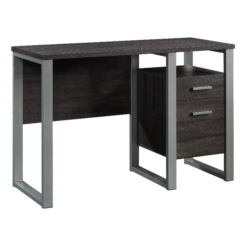 Contemporary Engineered Wood and Metal Desk in Blade Walnut U39492