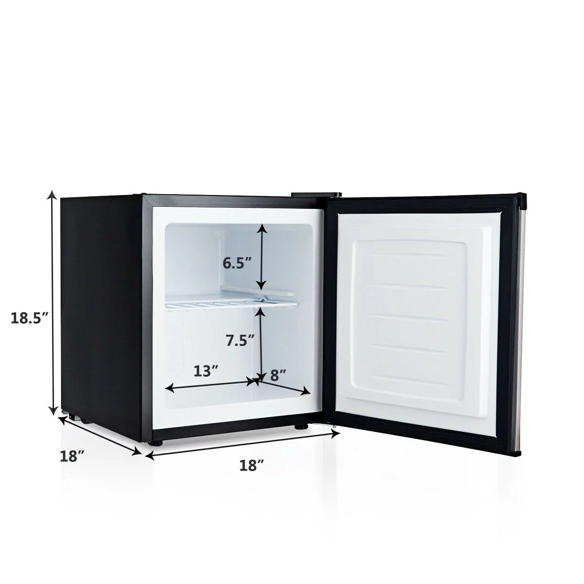 1.1 cu.ft. Compact Single Door Upright Freezer Stainless Steel E957