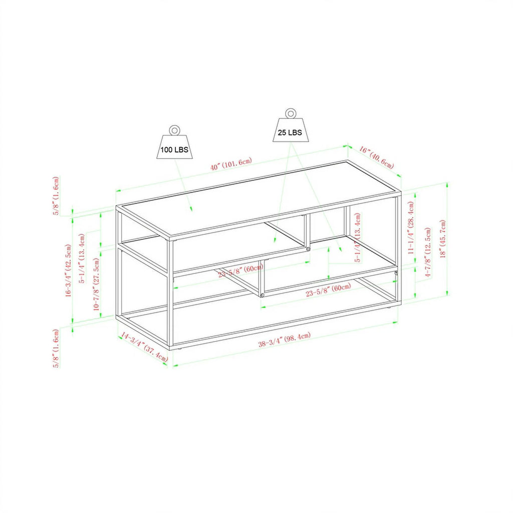 40" Metal and Wood TV Stand T51312
