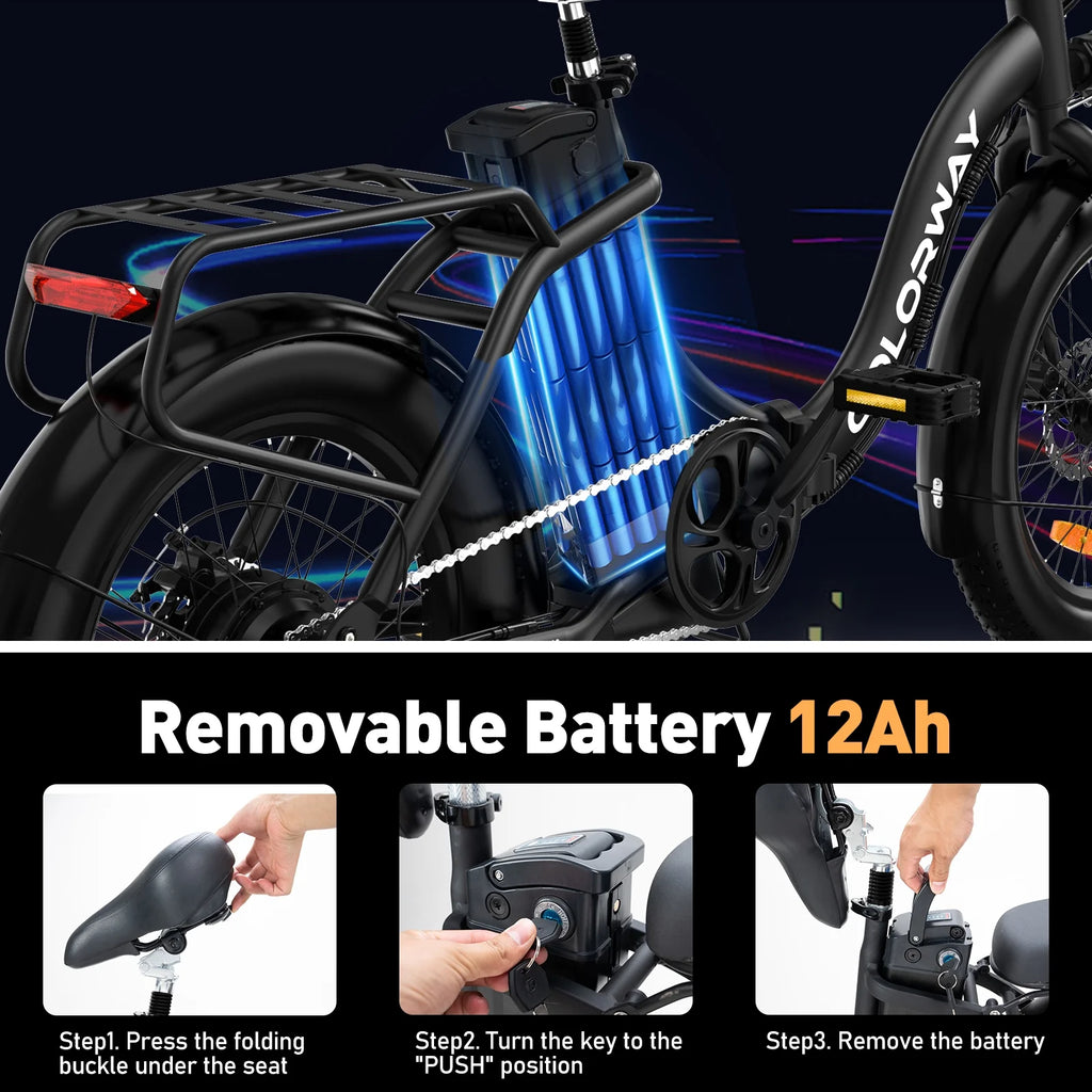 20x3.0 Fat Tire Electric Bicycles 12Ah 36V 500W N796637