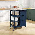 3 Tier Rolling Kitchen Island Cart with Storage D710