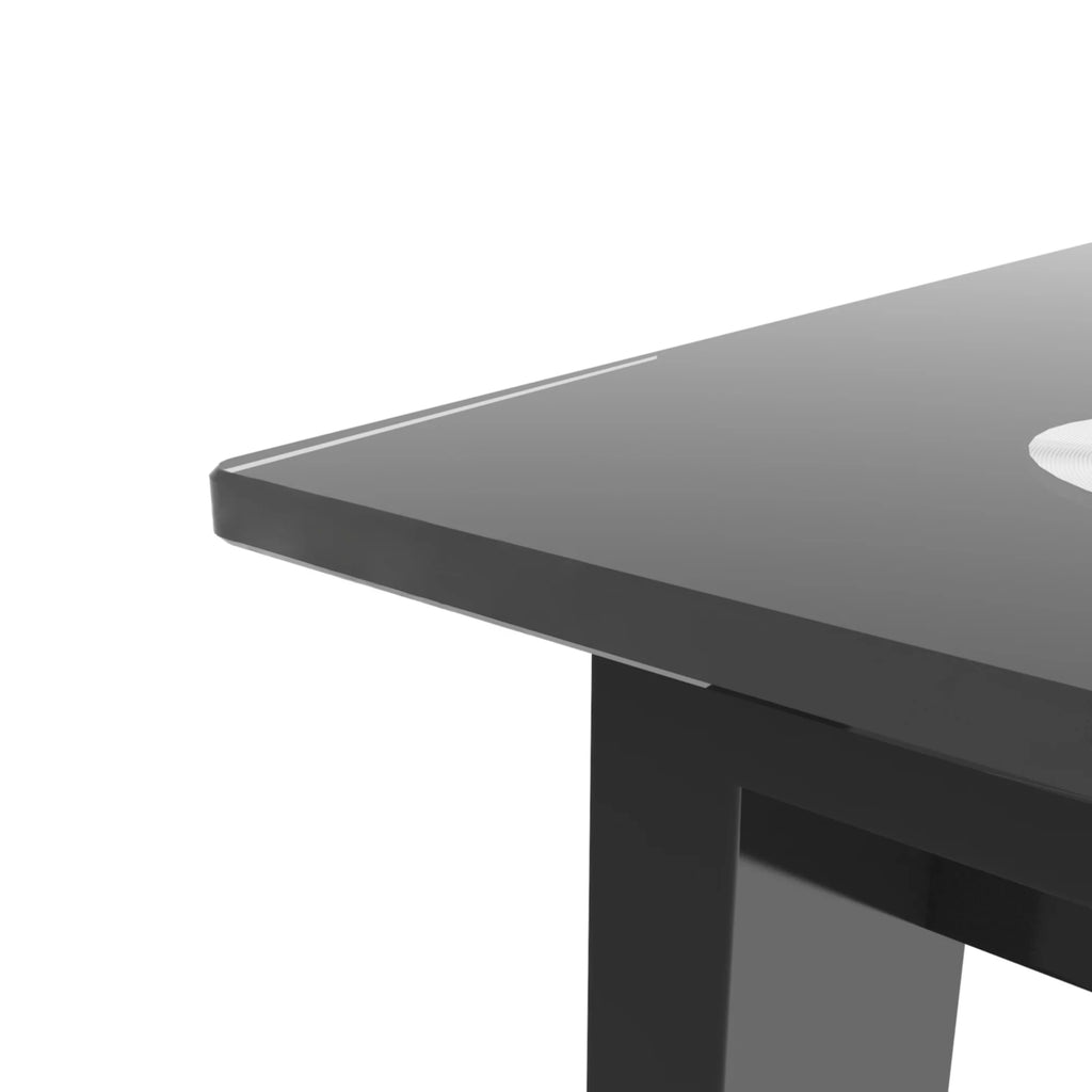 Black Tempered Glass Dining Table G14588