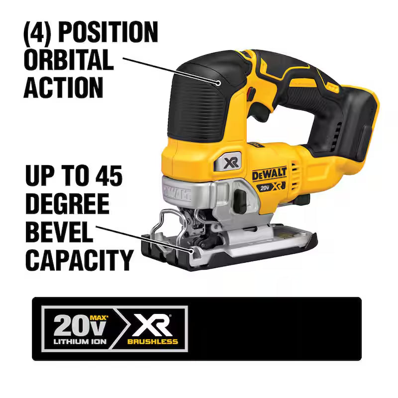 20V MAX XR Cordless Brushless Jigsaw and Router O453247