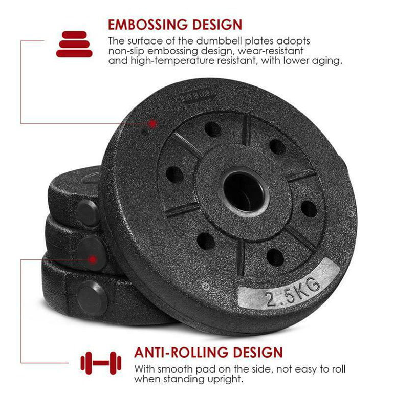 Adjustable Dumbbell Set 66 LBS Black H848