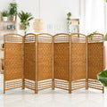 4 ft. Tall 6 Panel Fiber Weave Room Divider G75192
