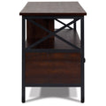 Metal and Wood TV Stand up to 50" Walnut E5481
