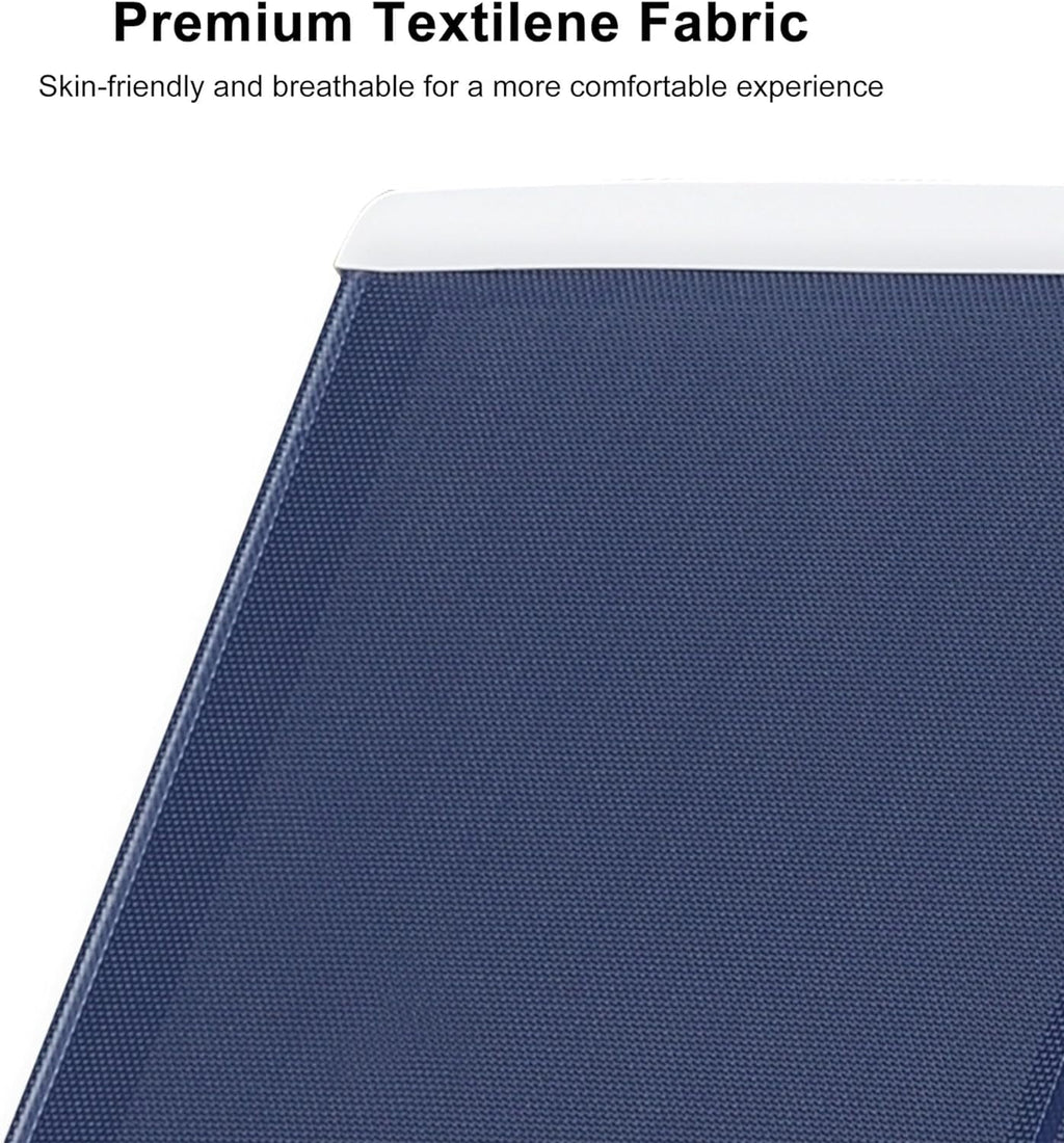 Navy Blue Stackable Patio Chaise Lounge Chair F9664