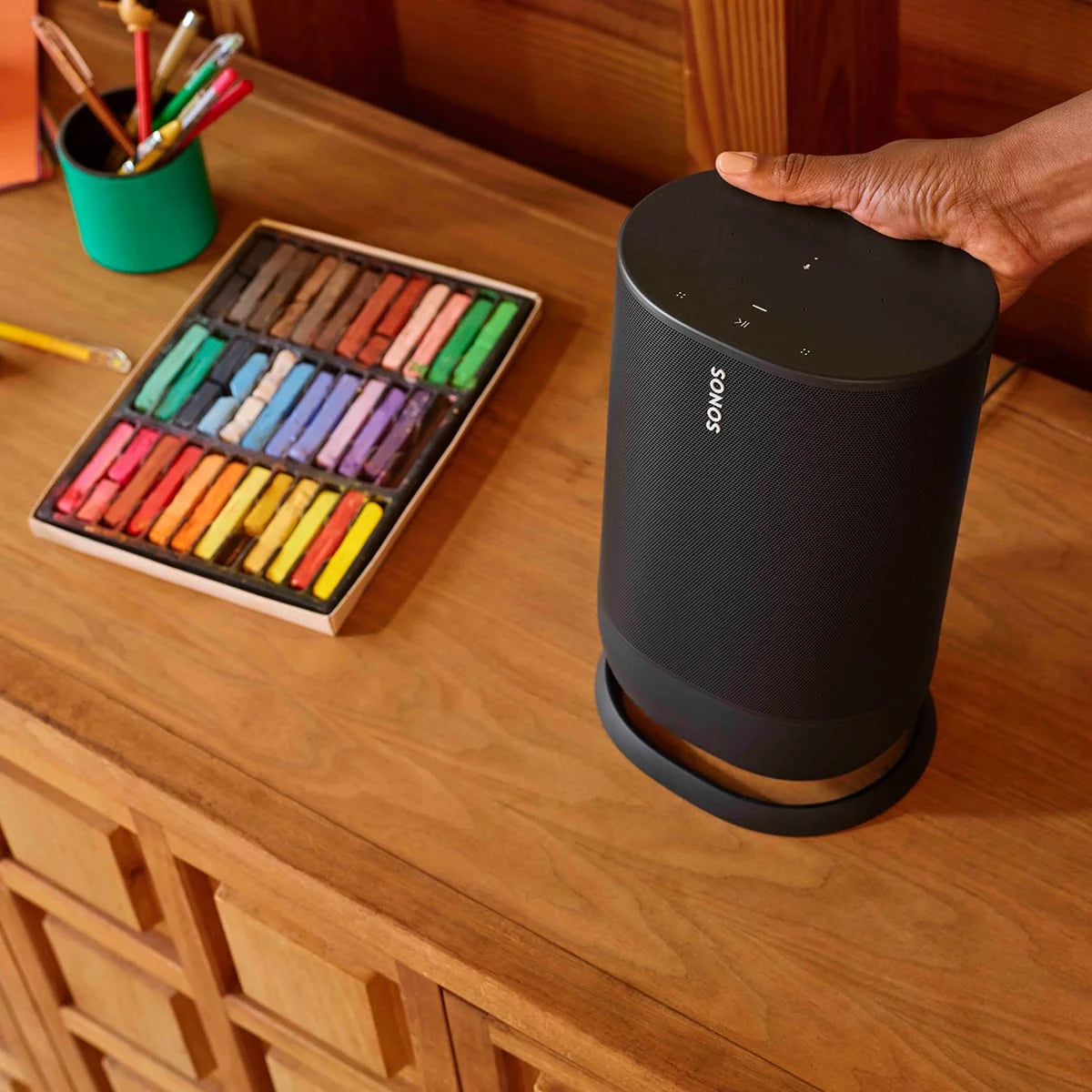 Portable Battery-Powered Bluetooth Wi-Fi Speaker Z8049