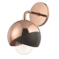 1 Light Wall Sconce Polished Copper/Black T86779