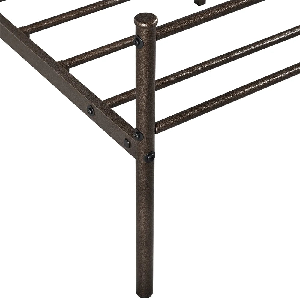 Black Metal Platform Twin Bed Z2604