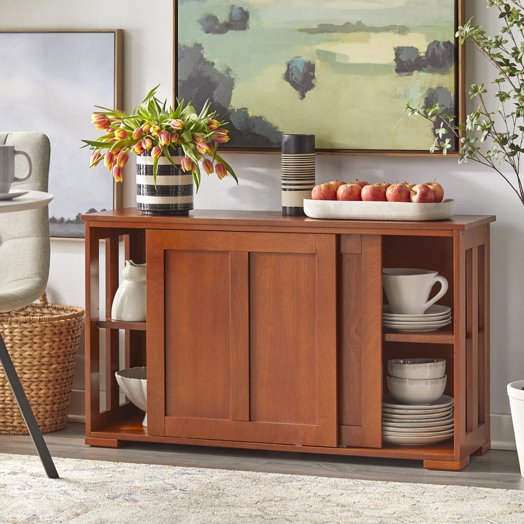 Wood Sliding Door Storage Cabinet A52296