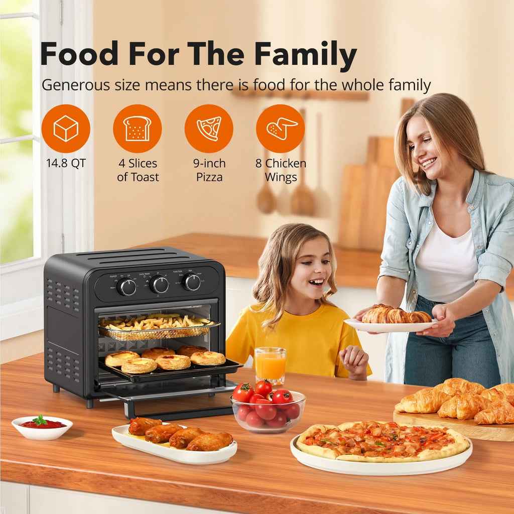1700W 14.8 Quart 9 in 1 Air Fryer Oven O972
