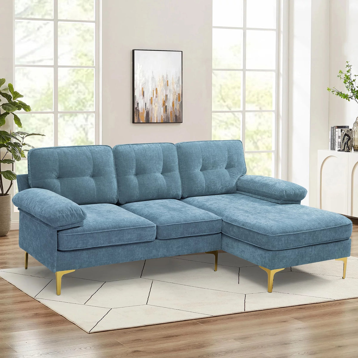 3-Piece Modular Sectional L-Shaped Sofa W84247