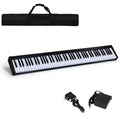 88-Key Portable Electronic Piano with Bluetooth and Voice Function Black F171645