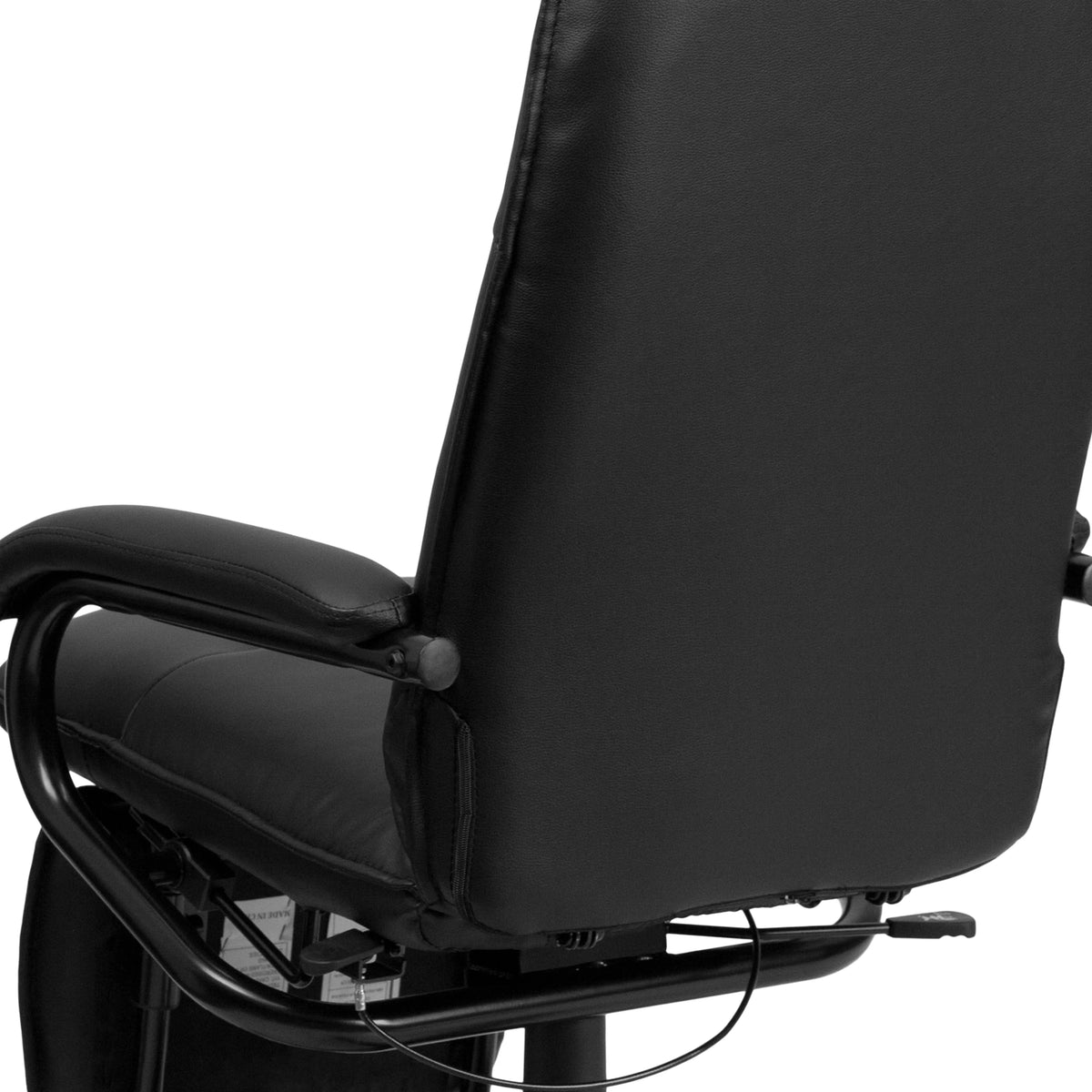 High Back Black LeatherSoft Executive Reclining Ergonomic Swivel Office Chair with Arms F548