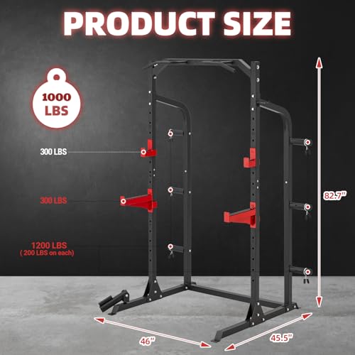 Home Gym Power Rack with Cable Crossover and Pull Up Bar Q9307