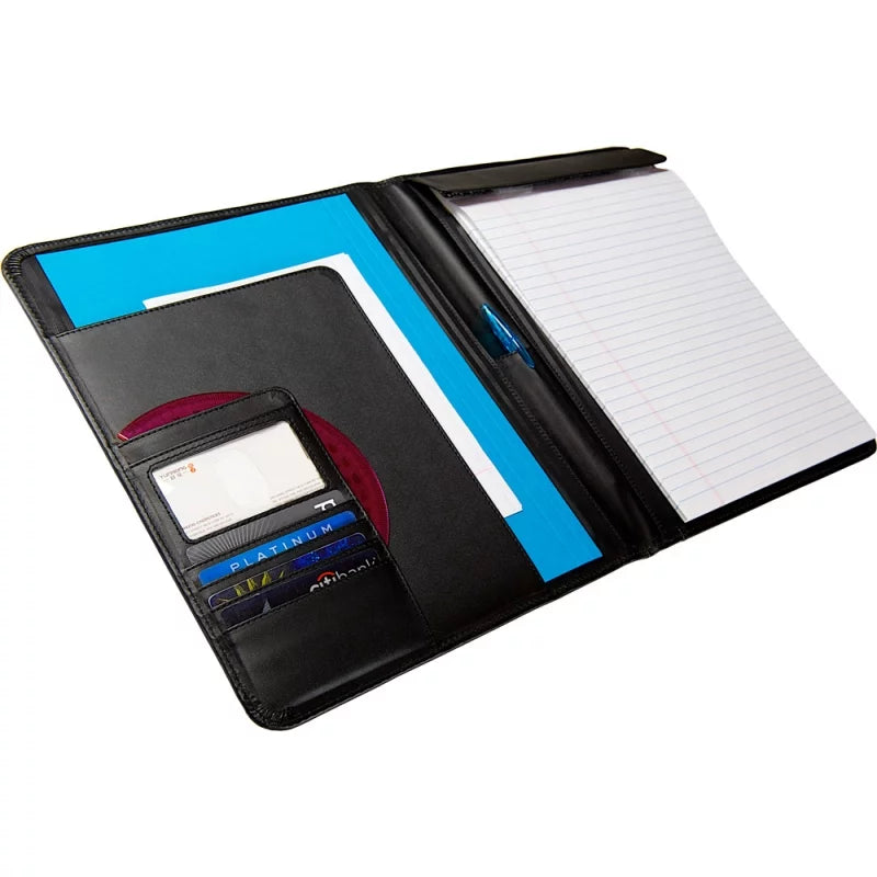Black Leatherette Padfolio with Writing Pad G99711