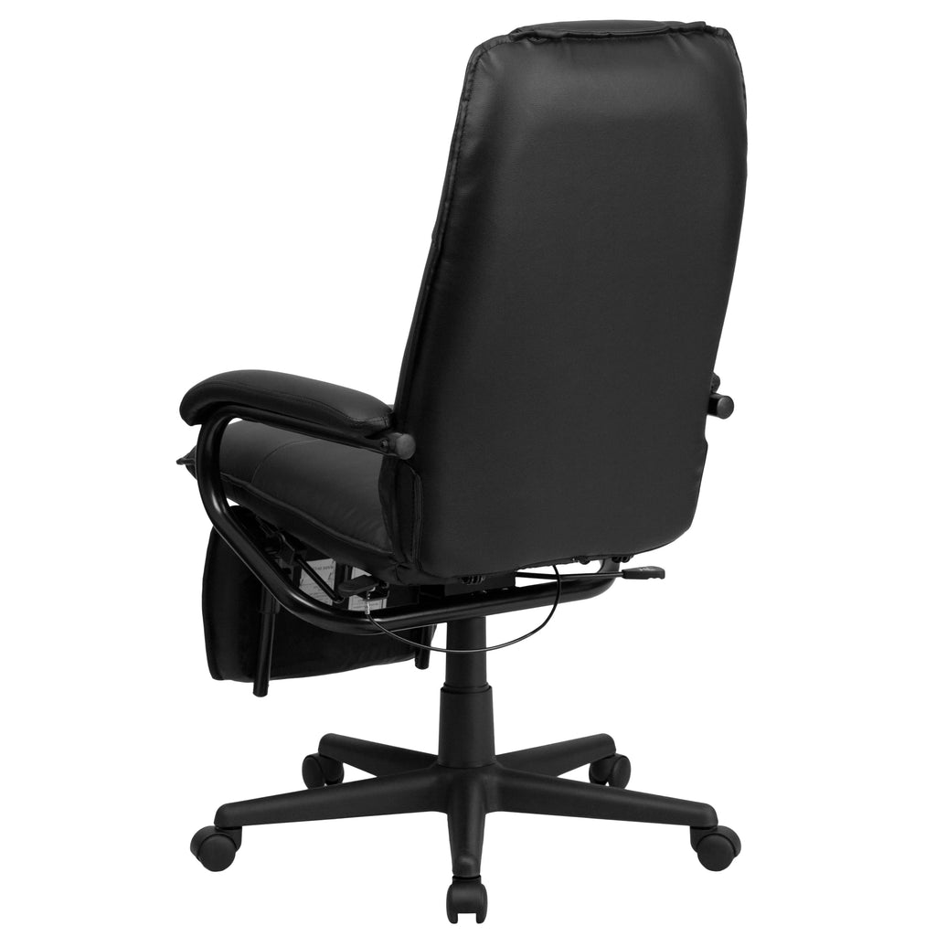 High Back Black LeatherSoft Executive Reclining Ergonomic Swivel Office Chair with Arms F548